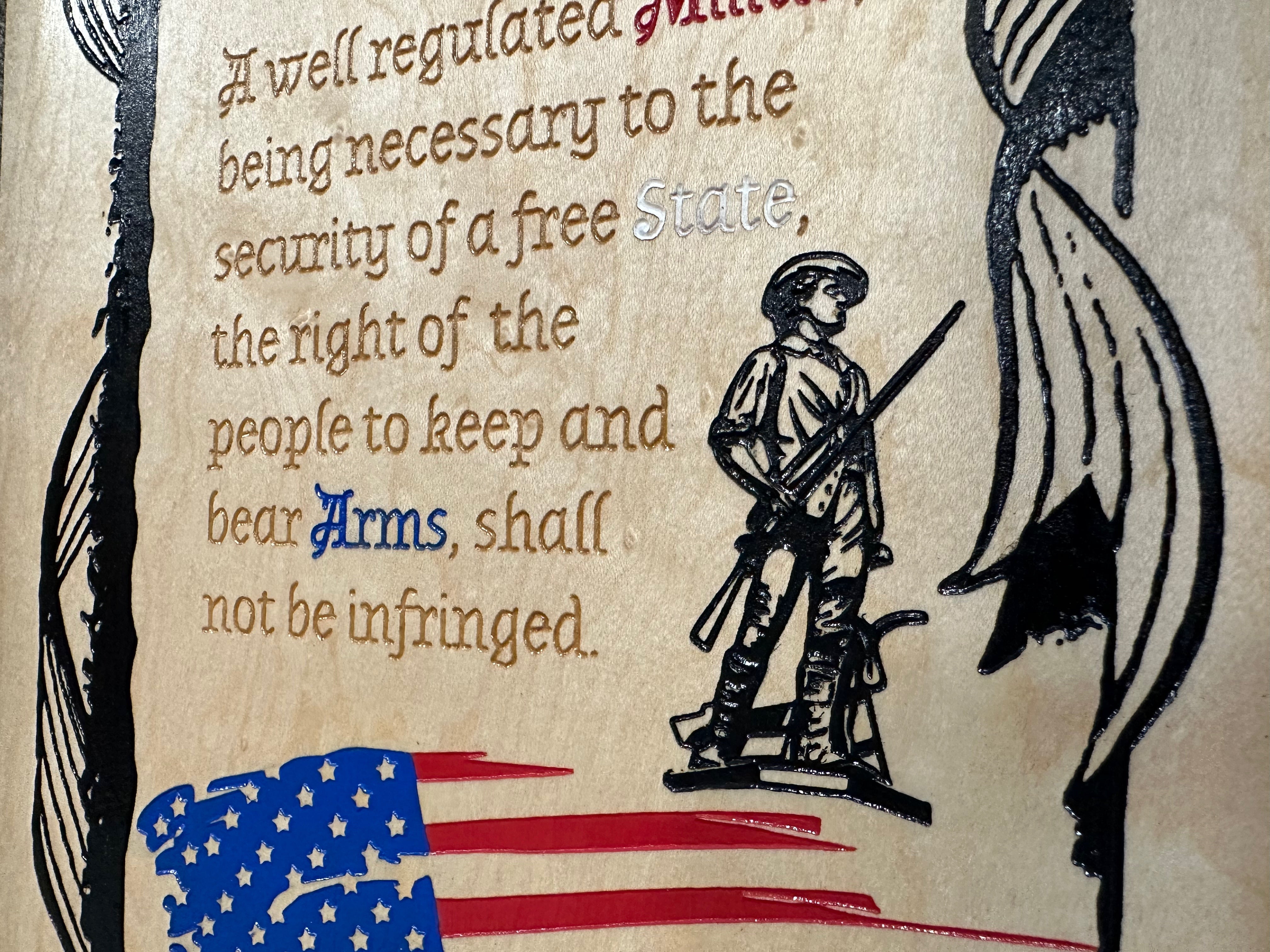 2nd Amendment Gun Safe - Wall Mounted Decorative Secure Gun Cabinet-Bluelinescg Safety and Security Products and Services