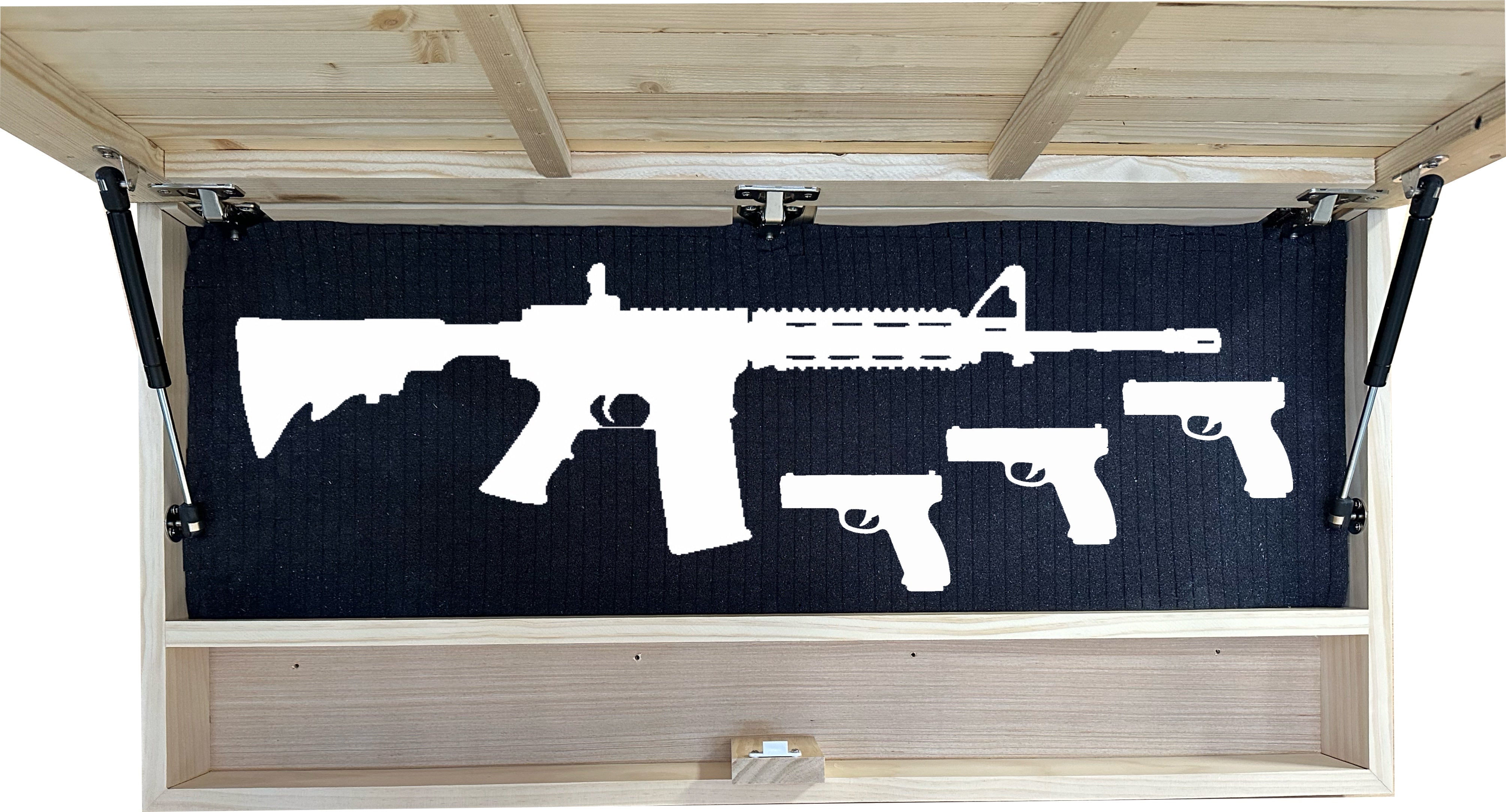 Large Hidden Gun Storage Cabinet Wolf Scene Wall Decor - Wolves In The Woods-Bluelinescg Safety and Security Products and Services