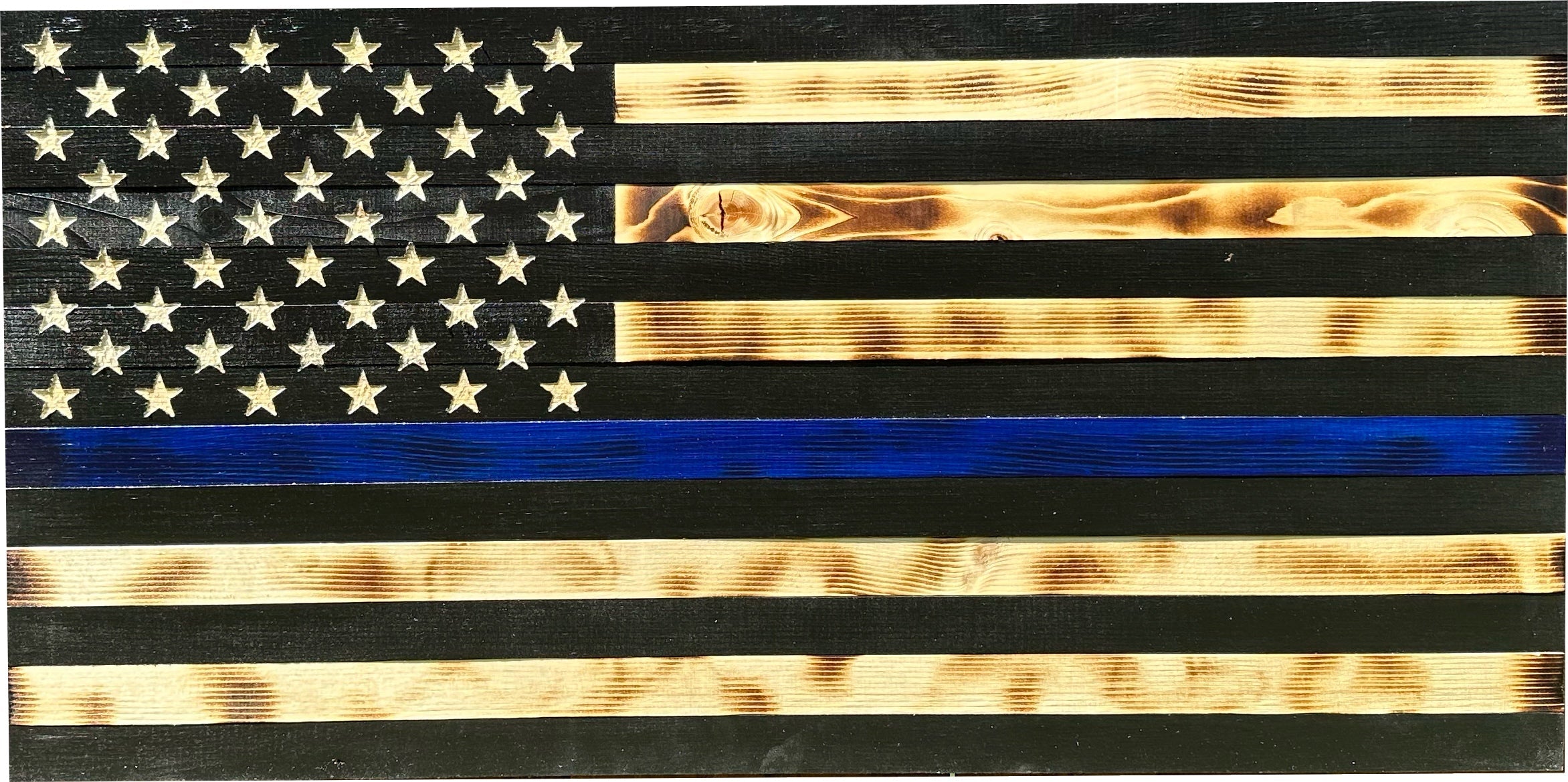 Large Blue Line American Flag Hidden Gun Storage Cabinet (Blue Line)-Bluelinescg Safety and Security Products and Services