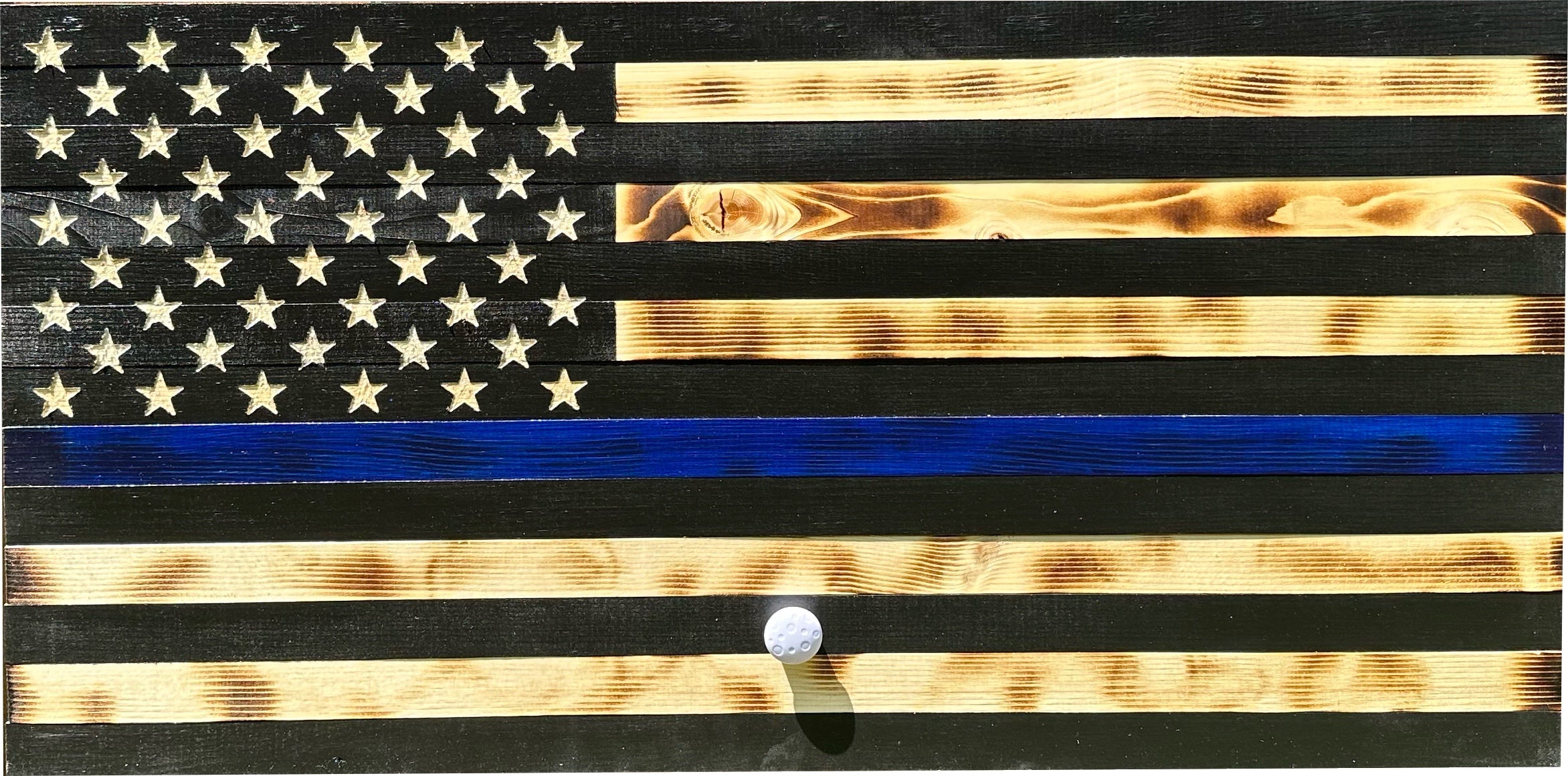 Large Blue Line American Flag Hidden Gun Storage Cabinet (Blue Line)-Bluelinescg Safety and Security Products and Services