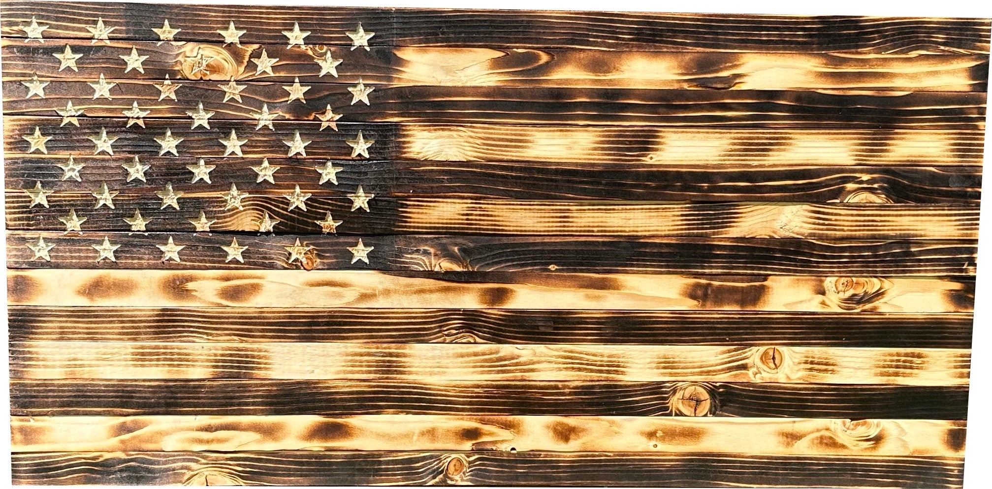 Large Burnt American Flag Hidden Gun Storage Cabinet (Burnt)-Bluelinescg Safety and Security Products and Services