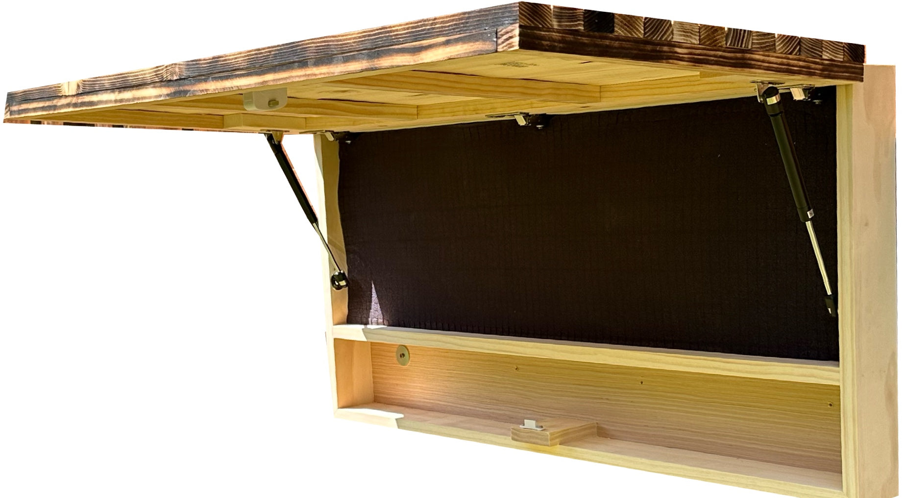 Large Burnt American Flag Hidden Gun Storage Cabinet (Burnt)-Bluelinescg Safety and Security Products and Services