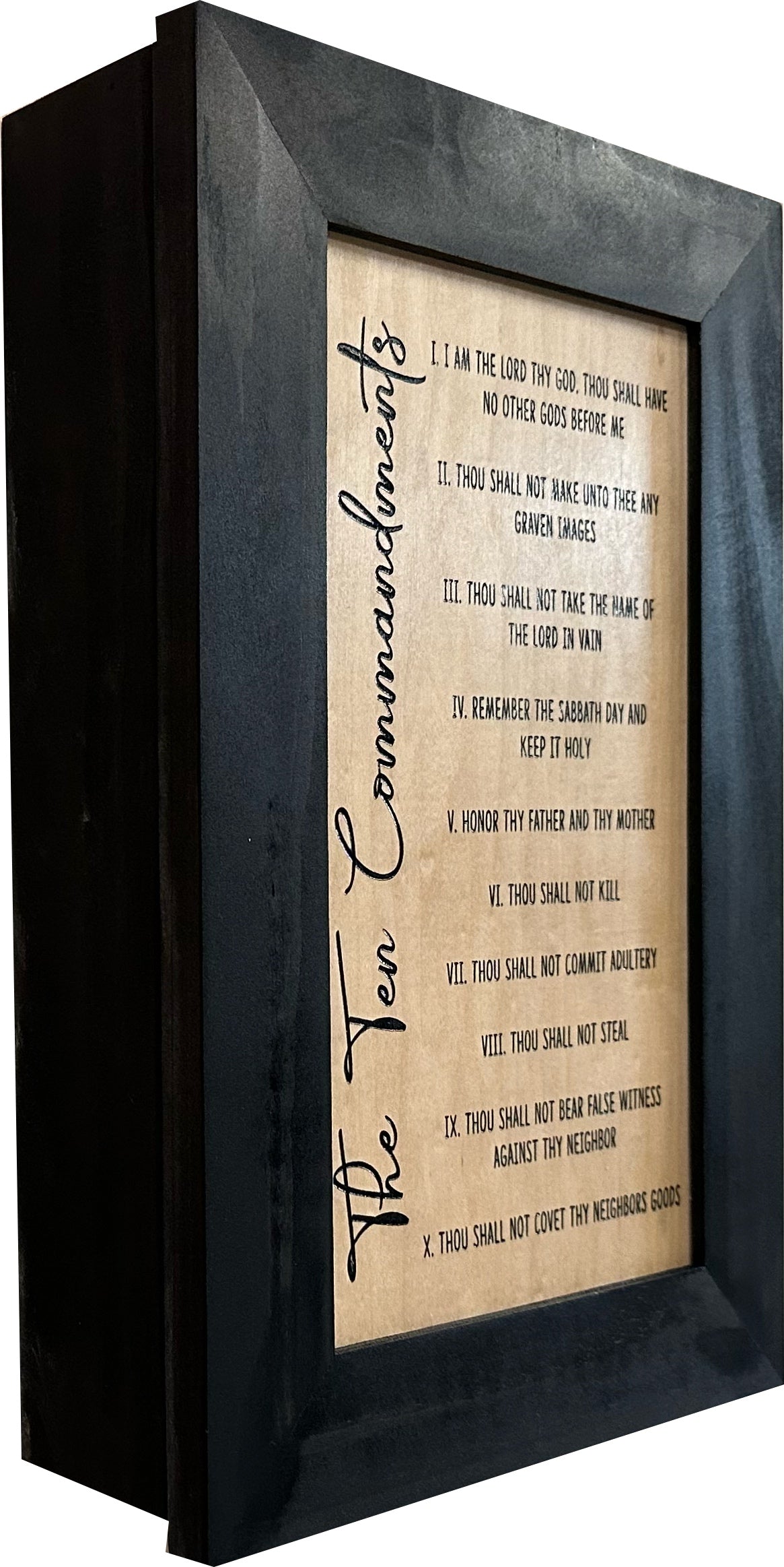 Concealed Gun Storage Cabinet with The Ten Commandments-Bluelinescg Safety and Security Products and Services