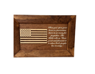 American Flag & Patriotism Decorative & Secure Wall-Mounted Gun Cabinet (Red Oak )-Bluelinescg Safety and Security Products and Services