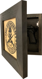Second Amendment Hidden Gun Safe, 2nd Amendment Skull Concealment Shelf-Bluelinescg Safety and Security Products and Services