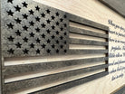 American Flag & Patriotism Decorative & Secure Wall-Mounted Gun Cabinet (Jacobean & Natural)-Bluelinescg Safety and Security Products and Services