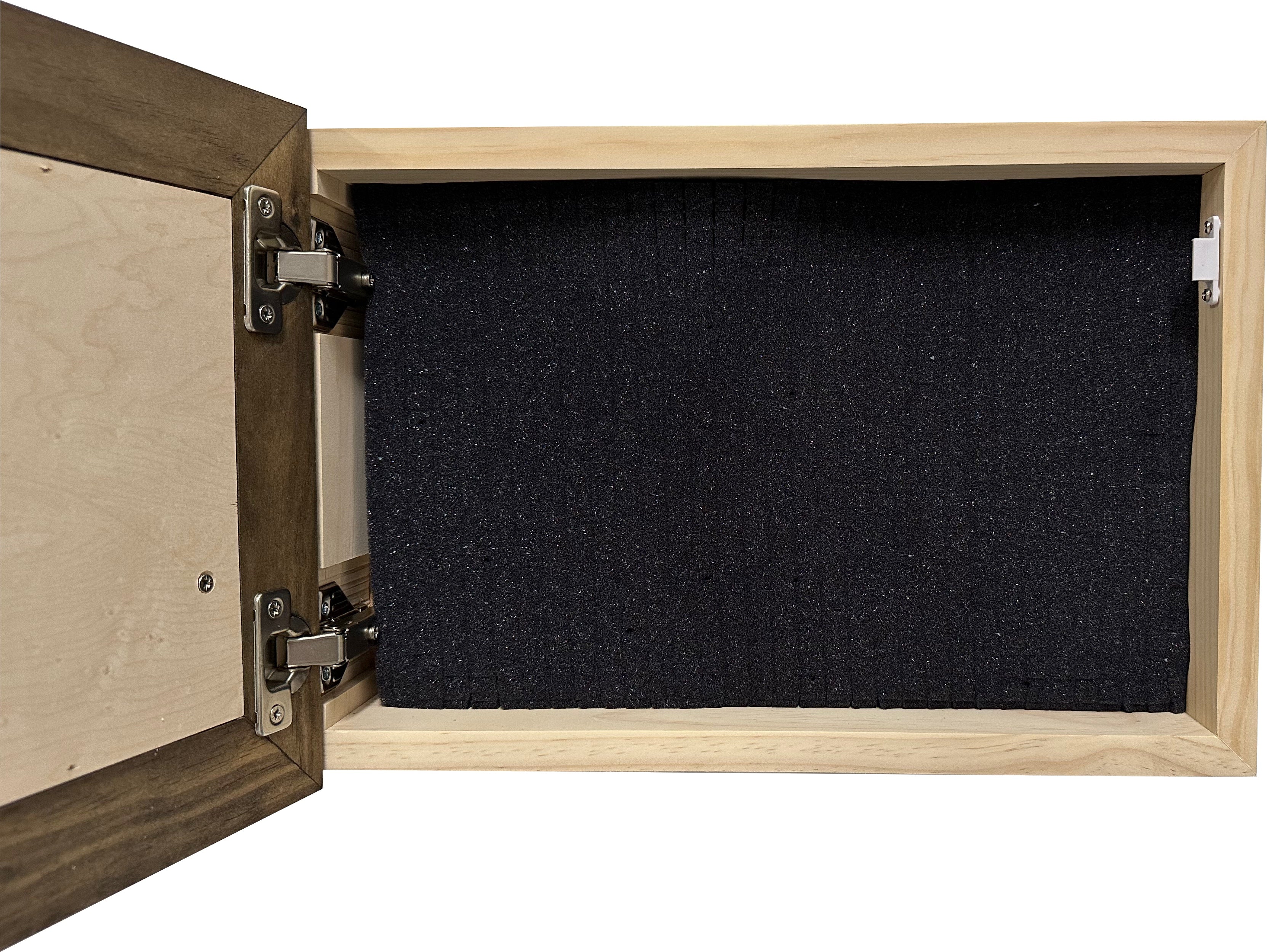 American Flag & Patriotism Decorative & Secure Wall-Mounted Gun Cabinet (Jacobean & Natural)-Bluelinescg Safety and Security Products and Services