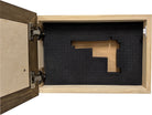American Flag & Patriotism Decorative & Secure Wall-Mounted Gun Cabinet (Jacobean & Natural)-Bluelinescg Safety and Security Products and Services