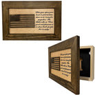 American Flag & Patriotism Decorative & Secure Wall-Mounted Gun Cabinet (Jacobean & Natural)-Bluelinescg Safety and Security Products and Services