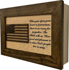 American Flag & Patriotism Decorative & Secure Wall-Mounted Gun Cabinet (Jacobean & Natural)-Bluelinescg Safety and Security Products and Services