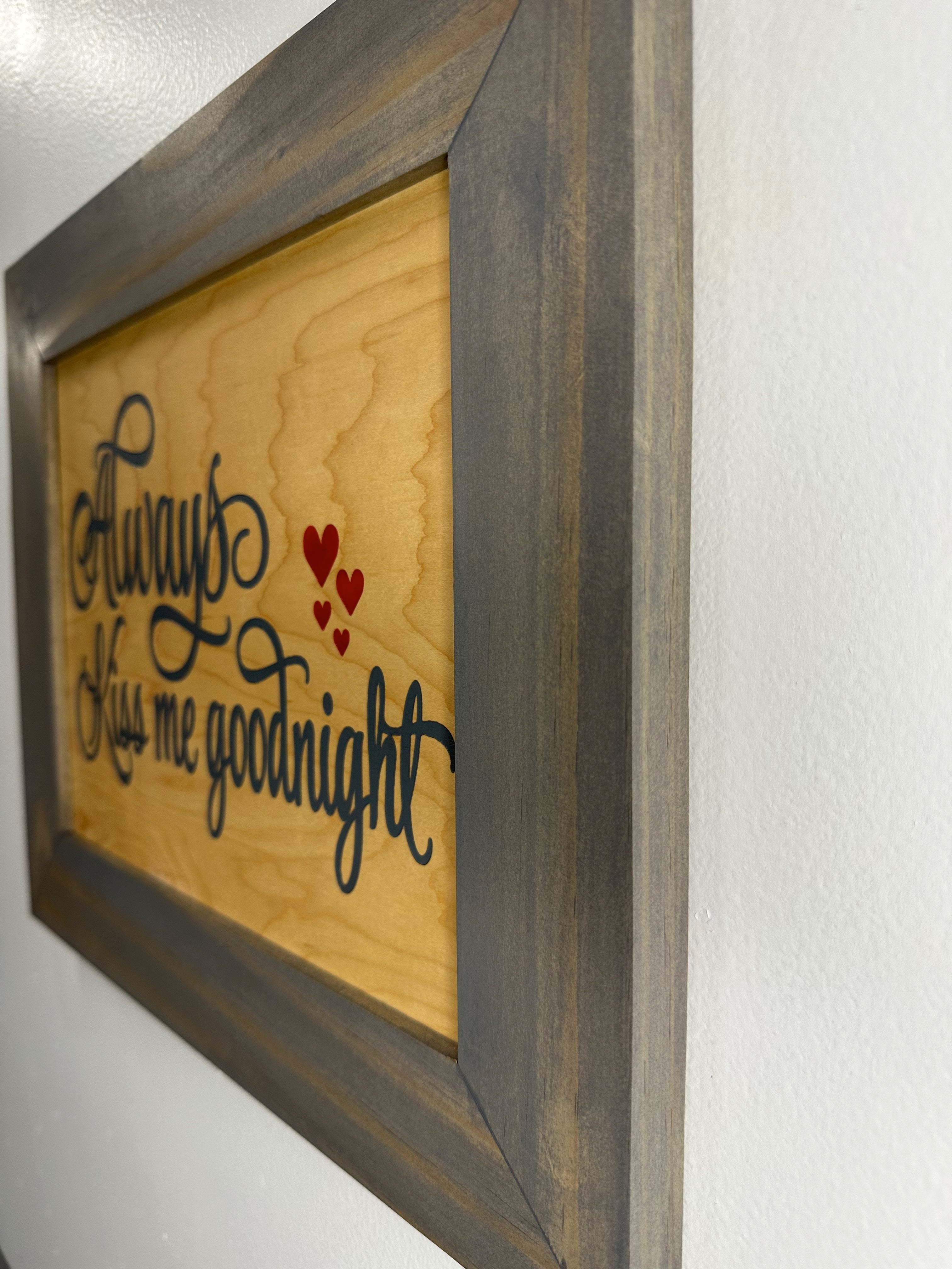 In Wall Gun Safe with Decorative Front Always Kiss Me Goodnight to Securely Store Your Gun In The Wall-Bluelinescg Safety and Security Products and Services