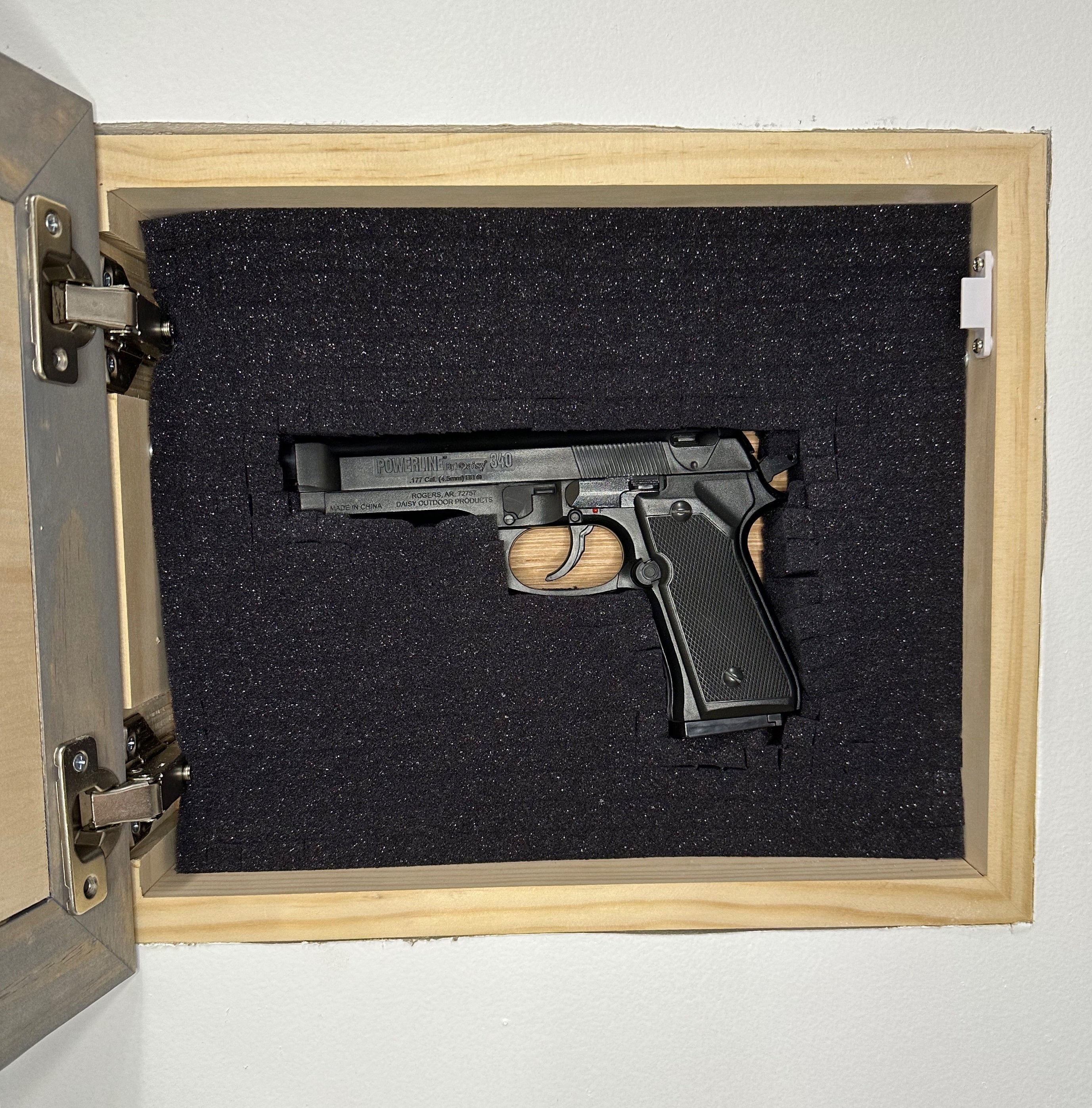In Wall Gun Safe with Decorative Front Always Kiss Me Goodnight to Securely Store Your Gun In The Wall-Bluelinescg Safety and Security Products and Services