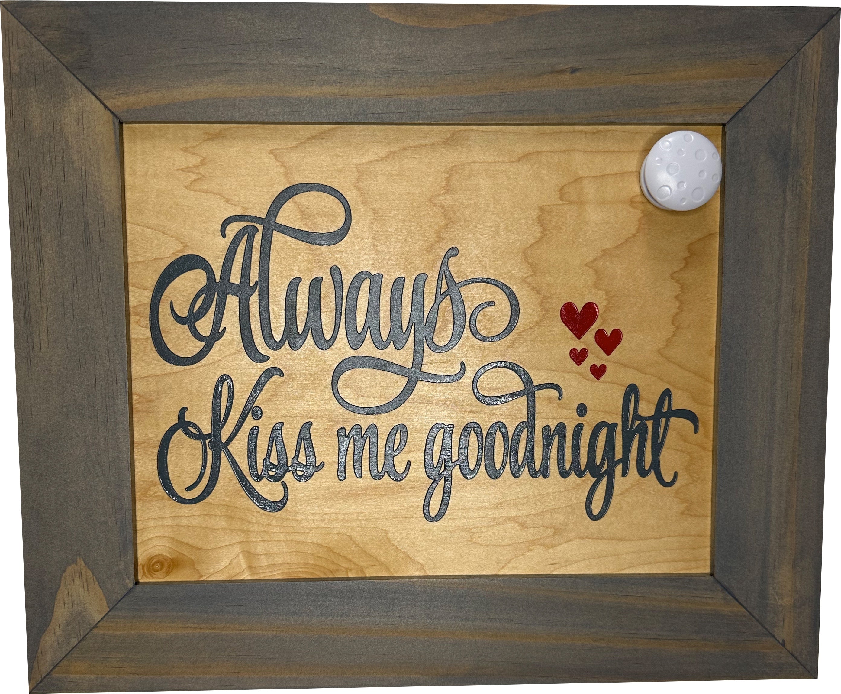 In Wall Gun Safe with Decorative Front Always Kiss Me Goodnight to Securely Store Your Gun In The Wall-Bluelinescg Safety and Security Products and Services