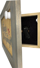 In Wall Gun Safe with Decorative Front Always Kiss Me Goodnight to Securely Store Your Gun In The Wall-Bluelinescg Safety and Security Products and Services