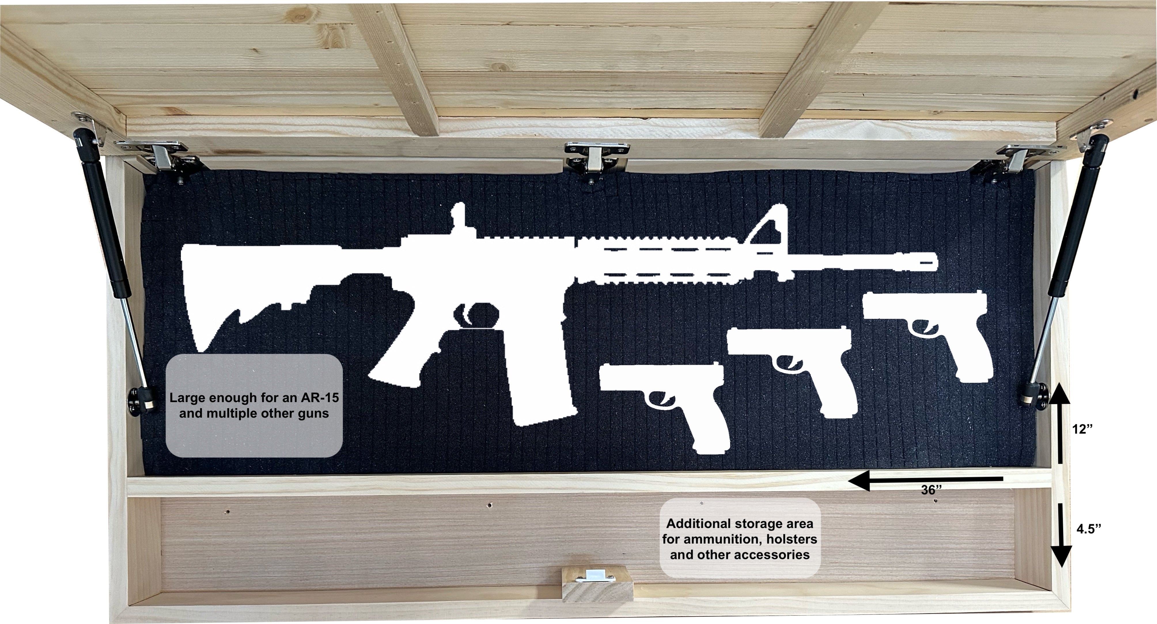 Large Hidden Gun Storage Cabinet Wolf Scene Wall Decor - Wolves In The Woods-Bluelinescg Safety and Security Products and Services