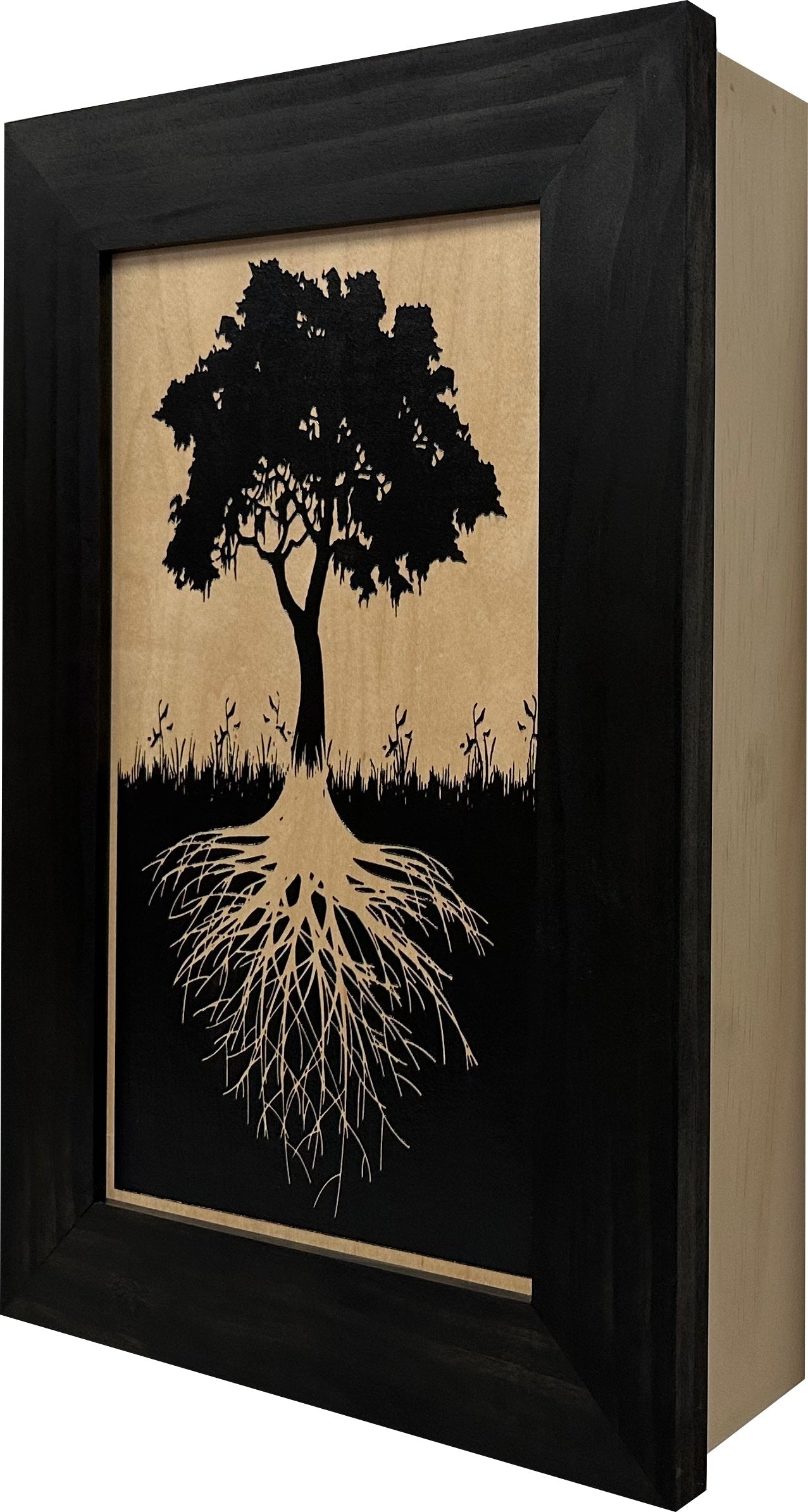 Hidden Gun Storage Tree Roots Silhouette Concealment Shelf-Bluelinescg Safety and Security Products and Services
