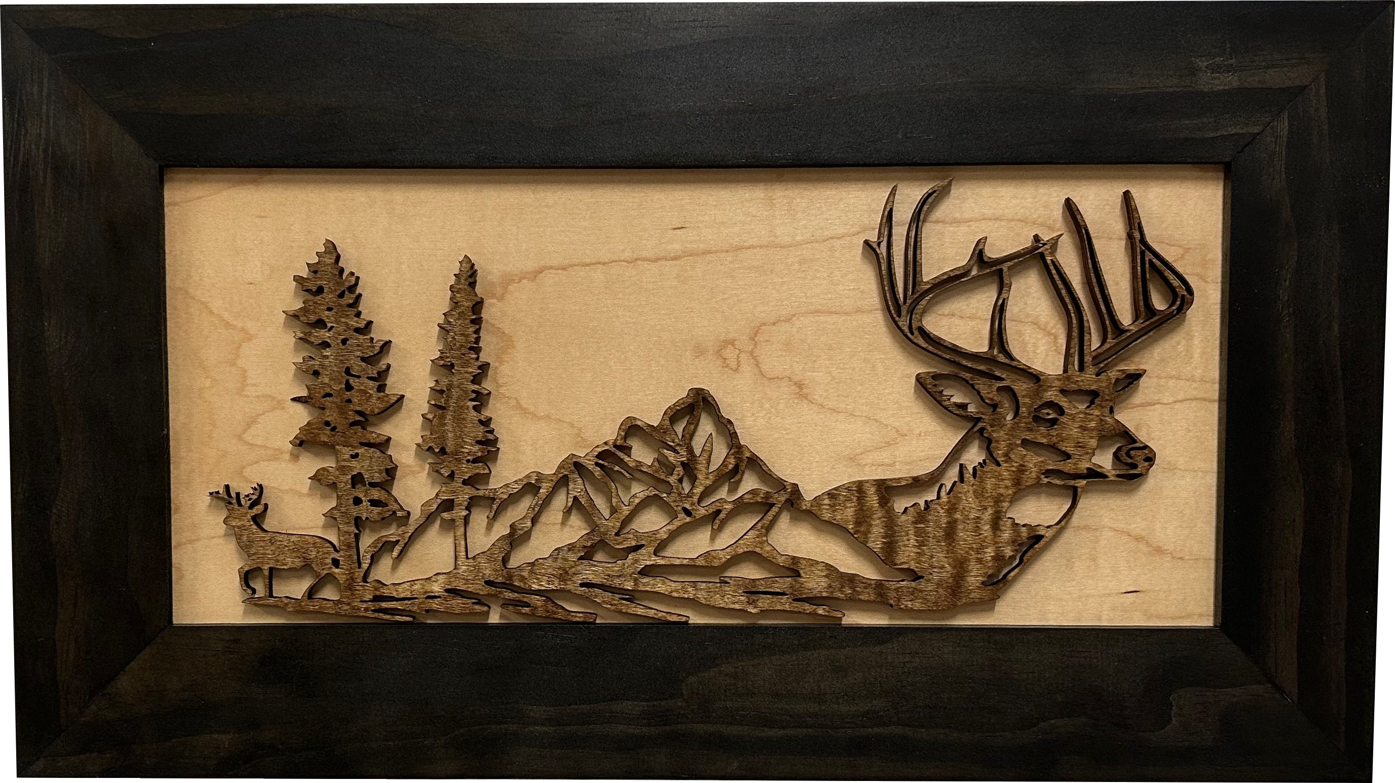 Decorative Secure Gun Cabinet with Deer Scene - Wall-Mounted Gun Safe To Securely Store Your Personal Protection-Bluelinescg Safety and Security Products and Services