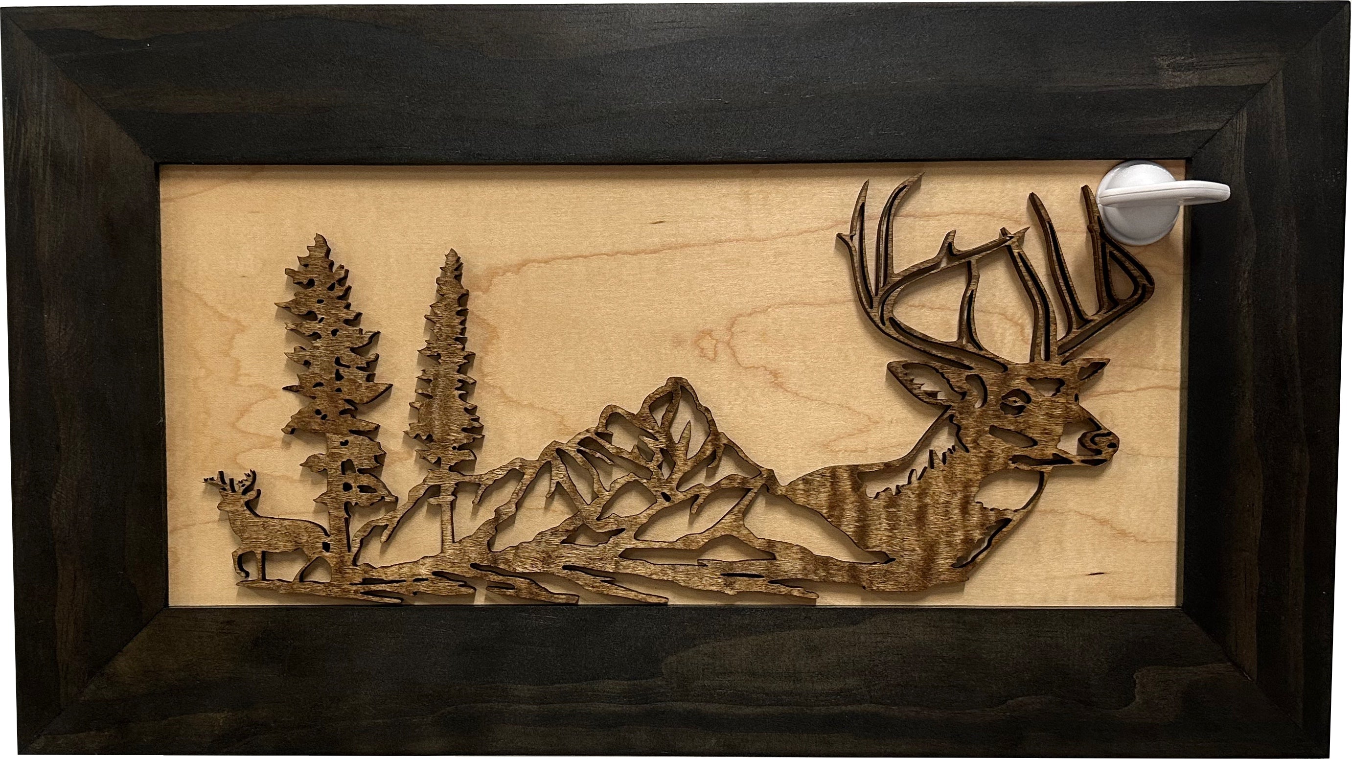 Decorative Secure Gun Cabinet with Deer Scene - Wall-Mounted Gun Safe To Securely Store Your Personal Protection-Bluelinescg Safety and Security Products and Services