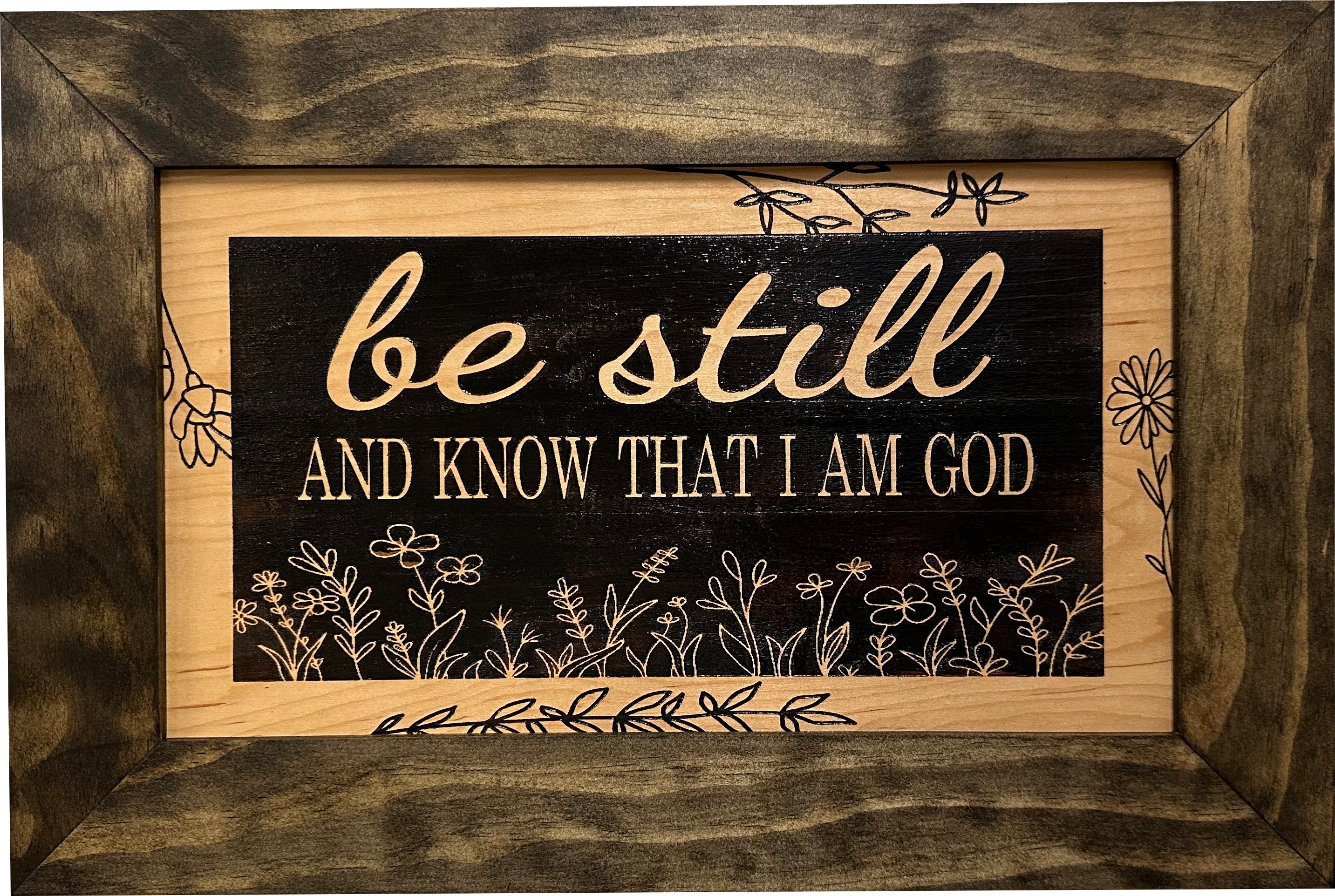 Bible Verse Decorative & Secure Wall-Mounted Gun Cabinet - Be Still and Know That I am God Psalm 46:10 Gun Safe-Bluelinescg Safety and Security Products and Services