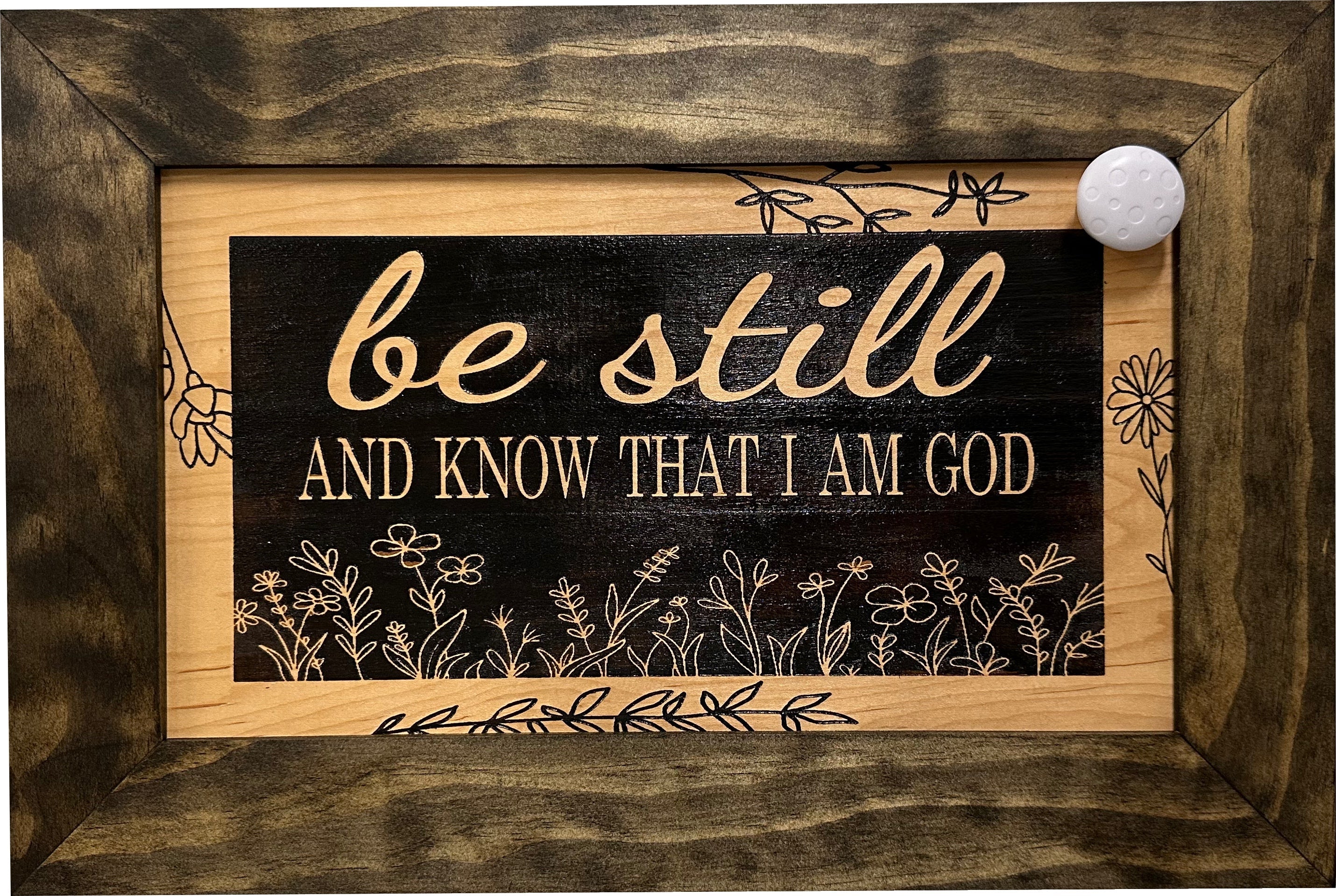 Bible Verse Decorative & Secure Wall-Mounted Gun Cabinet - Be Still and Know That I am God Psalm 46:10 Gun Safe-Bluelinescg Safety and Security Products and Services