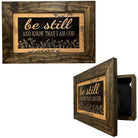 Bible Verse Decorative & Secure Wall-Mounted Gun Cabinet - Be Still and Know That I am God Psalm 46:10 Gun Safe-Bluelinescg Safety and Security Products and Services