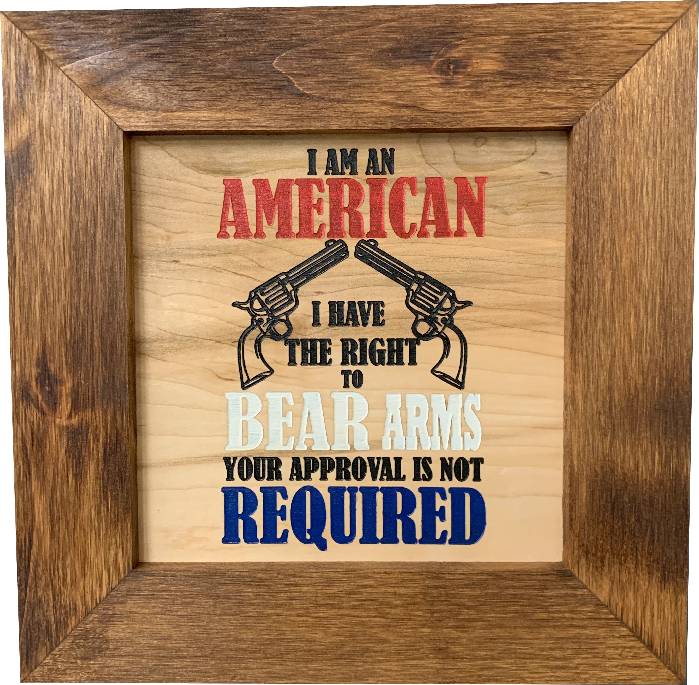 Patriotic 2nd Amendment I Have The Right To Bear Arms Hidden Gun Storage Firearm Concealment Wall Decor-Bluelinescg Safety and Security Products and Services