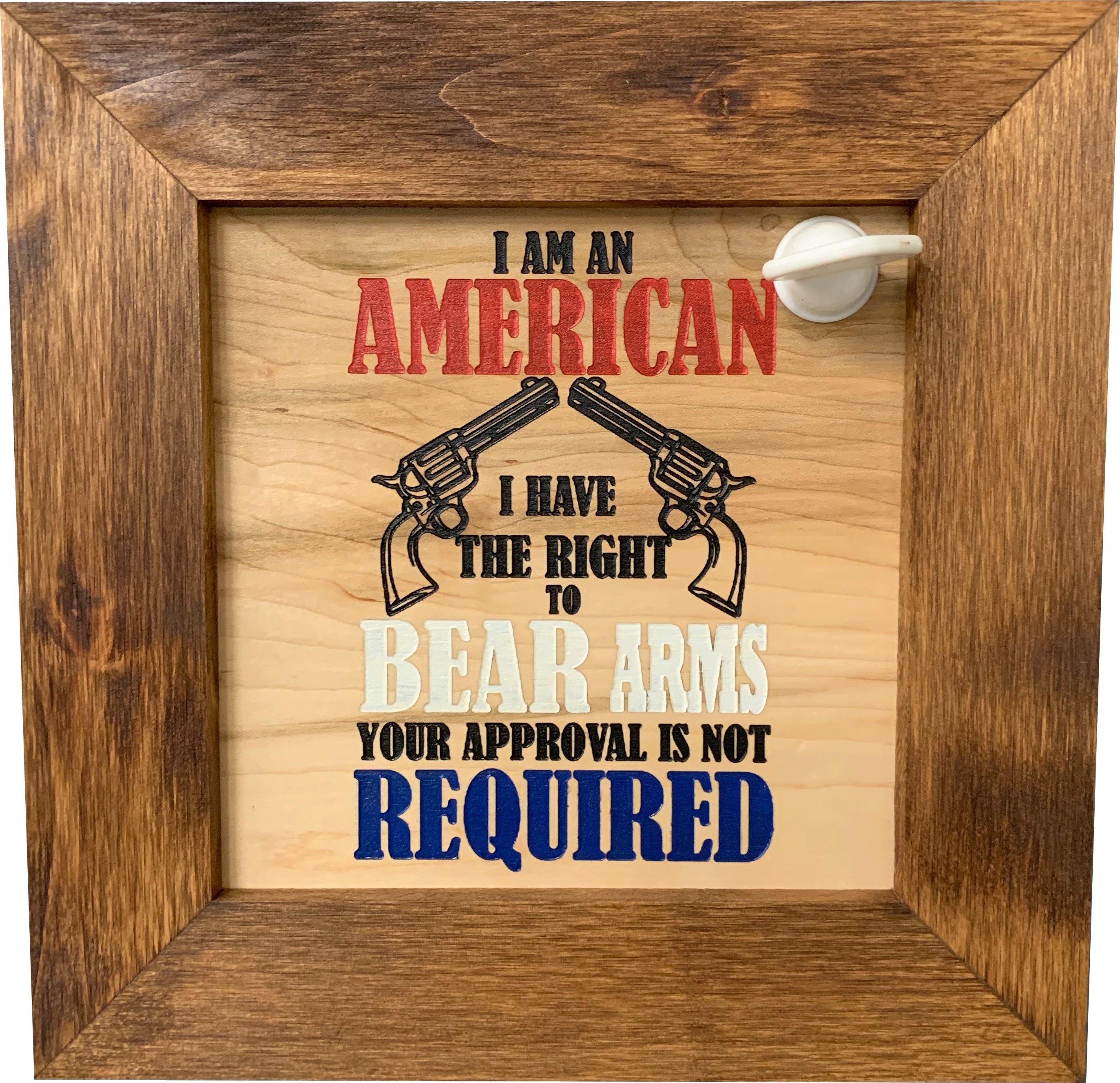 Patriotic 2nd Amendment I Have The Right To Bear Arms Hidden Gun Storage Firearm Concealment Wall Decor-Bluelinescg Safety and Security Products and Services
