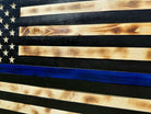 Large Blue Line American Flag Hidden Gun Storage Cabinet (Blue Line)-Bluelinescg Safety and Security Products and Services
