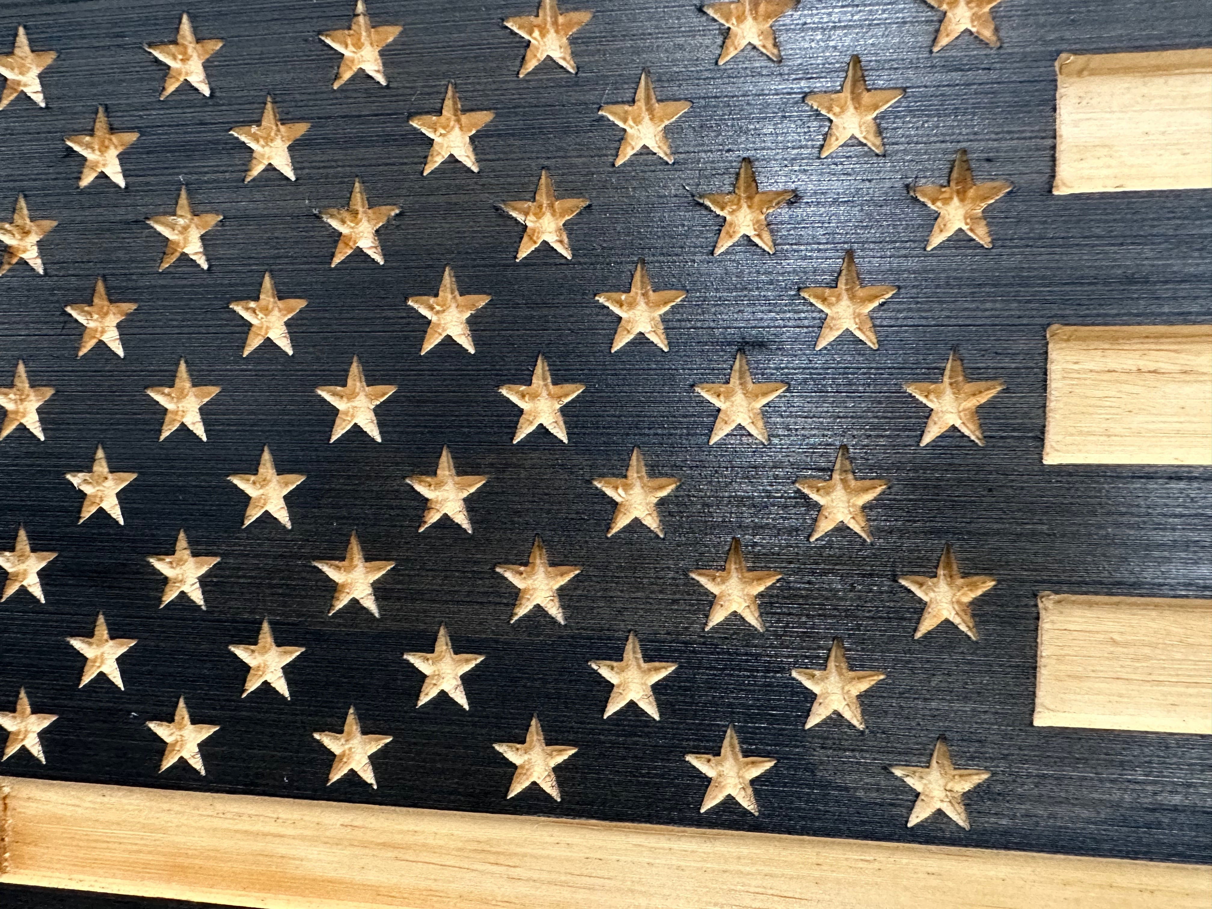 Carved American Flag Decorative Wall-Mounted Secure Gun Cabinet-Bluelinescg Safety and Security Products and Services