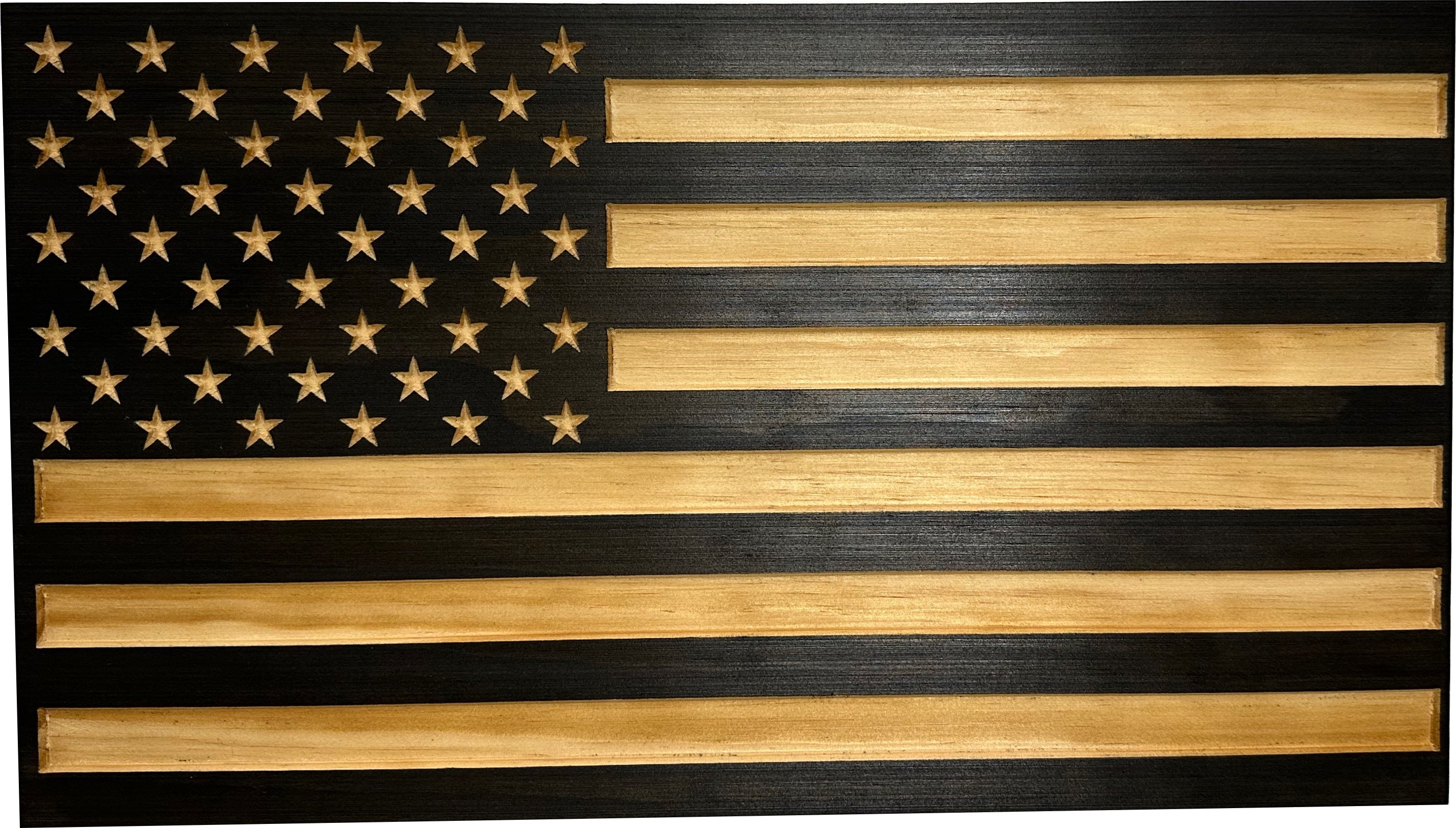 Carved American Flag Decorative Wall-Mounted Secure Gun Cabinet-Bluelinescg Safety and Security Products and Services