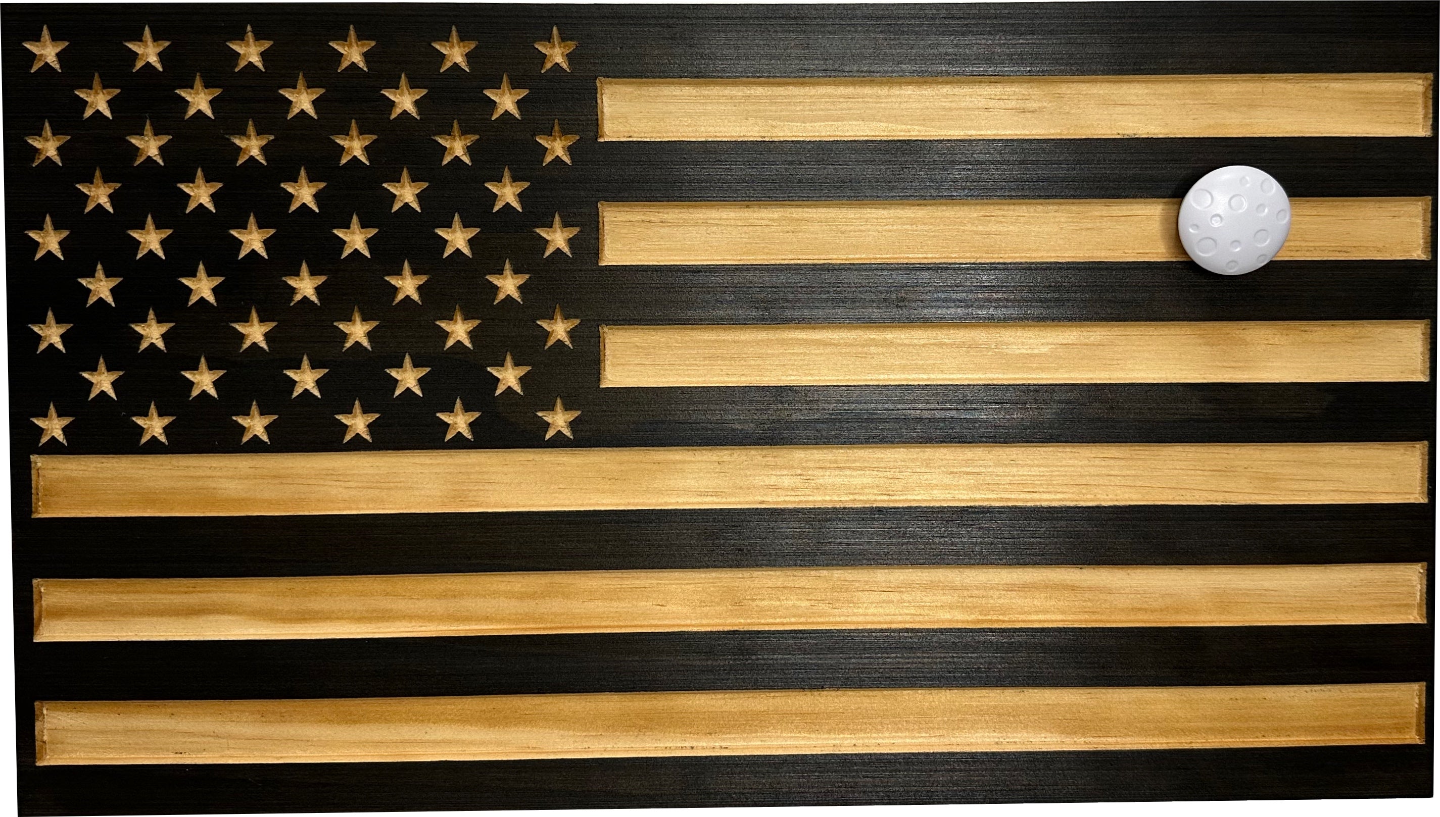 Carved American Flag Decorative Wall-Mounted Secure Gun Cabinet-Bluelinescg Safety and Security Products and Services