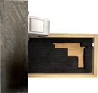 Carved American Flag Decorative Wall-Mounted Secure Gun Cabinet-Bluelinescg Safety and Security Products and Services