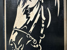 Hidden Gun Safe Black Horse Wall Art Decoration - Secure Gun Cabinet by Bellewood Designs-Bluelinescg Safety and Security Products and Services