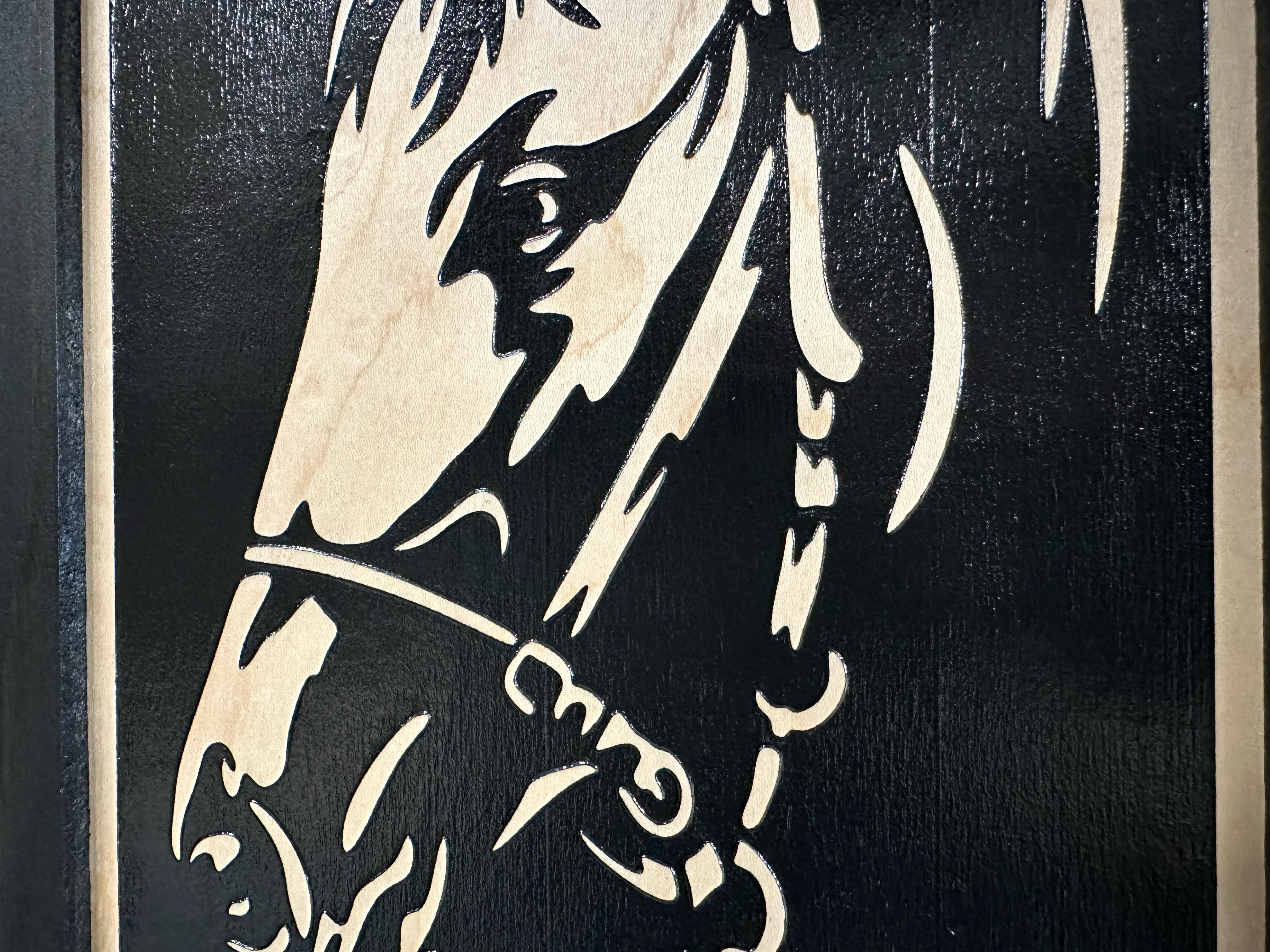Hidden Gun Safe Black Horse Wall Art Decoration - Secure Gun Cabinet by Bellewood Designs-Bluelinescg Safety and Security Products and Services