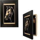 Hidden Gun Safe Black Horse Wall Art Decoration - Secure Gun Cabinet by Bellewood Designs-Bluelinescg Safety and Security Products and Services