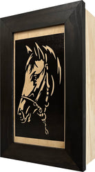 Hidden Gun Safe Black Horse Wall Art Decoration - Secure Gun Cabinet by Bellewood Designs-Bluelinescg Safety and Security Products and Services