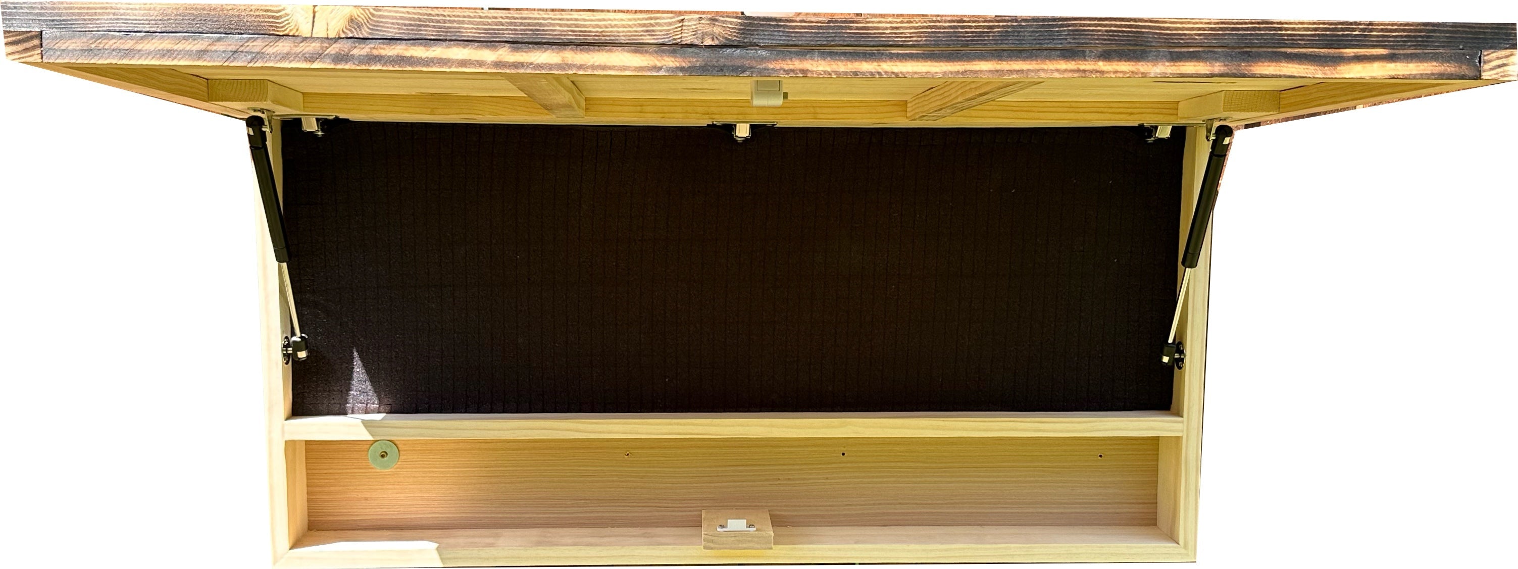 Large Burnt American Flag Hidden Gun Storage Cabinet (Burnt)-Bluelinescg Safety and Security Products and Services