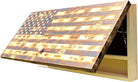 Large Burnt American Flag Hidden Gun Storage Cabinet (Burnt)-Bluelinescg Safety and Security Products and Services