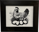 Hidden Gun Safe Recessed In Wall Farmhouse Chicken And Eggs Decoration - Recess In The Wall or Mount On The Wall Gun Safe by Bellewood Designs-Bluelinescg Safety and Security Products and Services