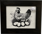 Hidden Gun Safe Recessed In Wall Farmhouse Chicken And Eggs Decoration - Recess In The Wall or Mount On The Wall Gun Safe by Bellewood Designs-Bluelinescg Safety and Security Products and Services