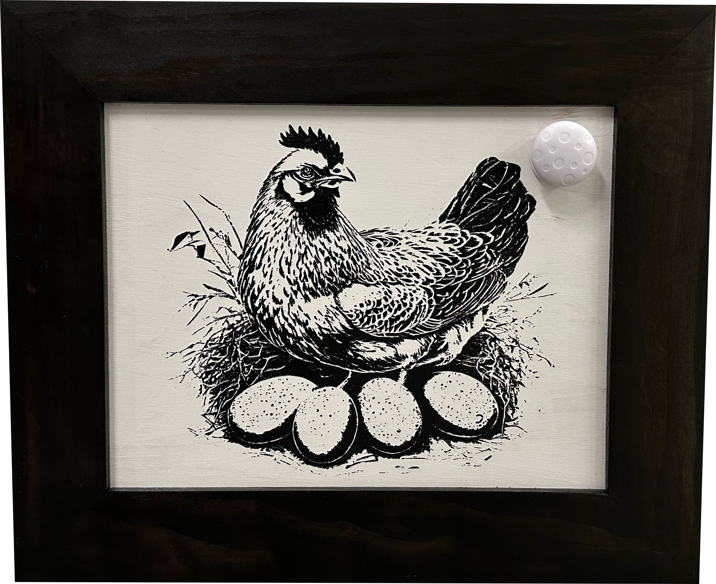 Hidden Gun Safe Recessed In Wall Farmhouse Chicken And Eggs Decoration - Recess In The Wall or Mount On The Wall Gun Safe by Bellewood Designs-Bluelinescg Safety and Security Products and Services