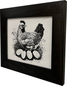 Hidden Gun Safe Recessed In Wall Farmhouse Chicken And Eggs Decoration - Recess In The Wall or Mount On The Wall Gun Safe by Bellewood Designs-Bluelinescg Safety and Security Products and Services