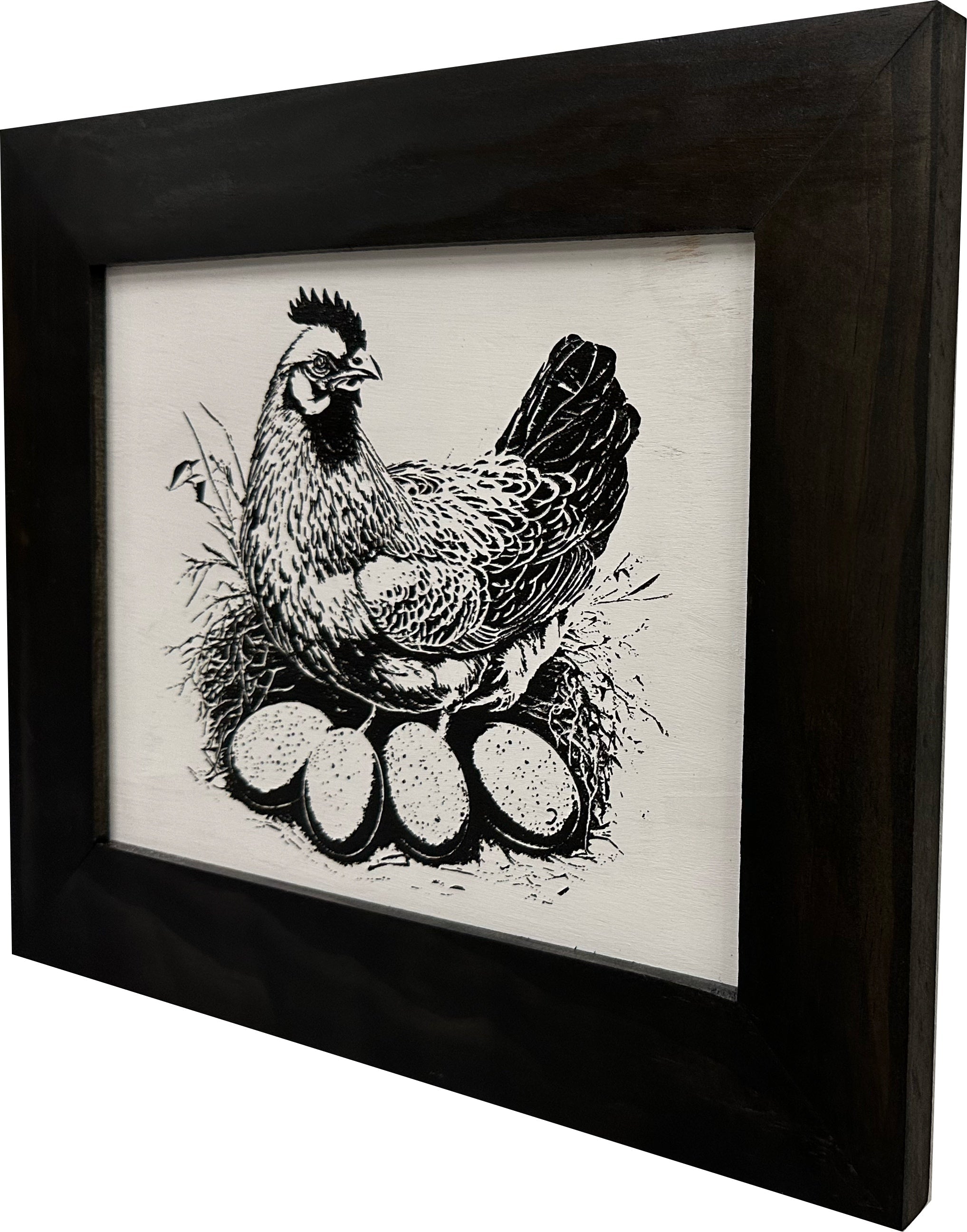 Hidden Gun Safe Recessed In Wall Farmhouse Chicken And Eggs Decoration - Recess In The Wall or Mount On The Wall Gun Safe by Bellewood Designs-Bluelinescg Safety and Security Products and Services
