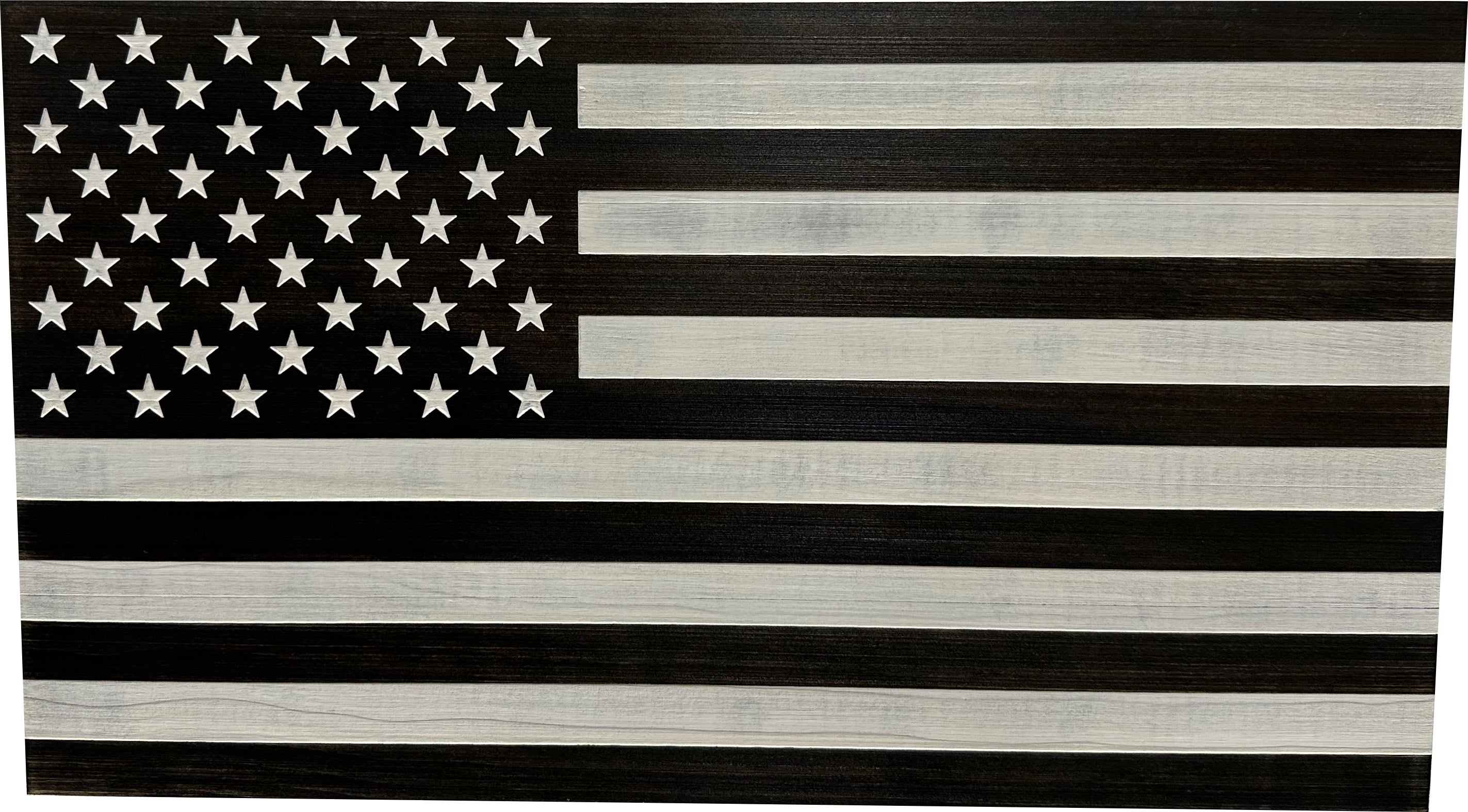 American Flag Decorative & Secure Wall-Mounted Gun Cabinet (Black & White Distressed)-Bluelinescg Safety and Security Products and Services