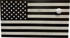 American Flag Decorative & Secure Wall-Mounted Gun Cabinet (Black & White Distressed)-Bluelinescg Safety and Security Products and Services