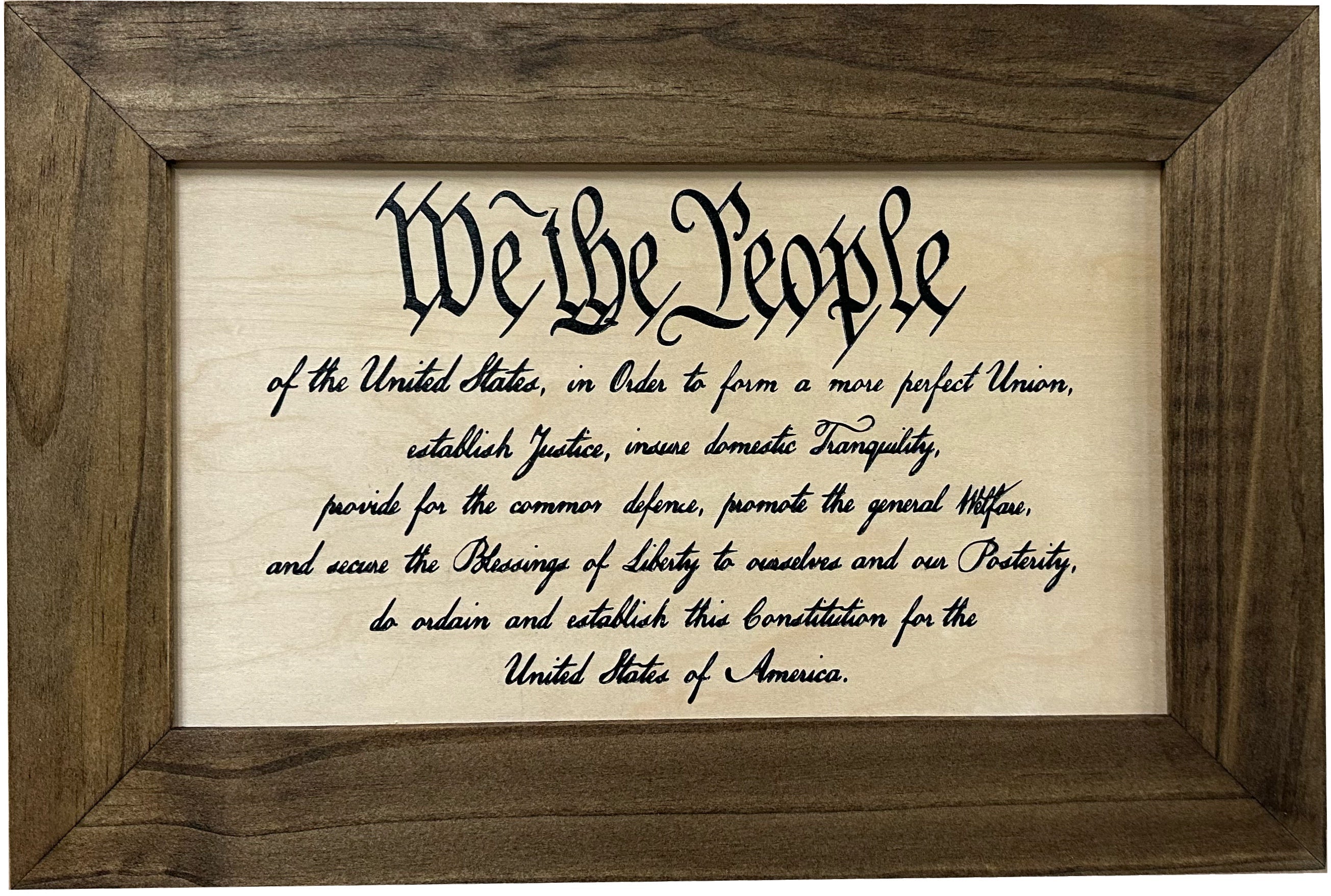 Hidden Gun Storage Cabinet We The People Constitution Preamble-Bluelinescg Safety and Security Products and Services