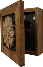 Hidden Gun Cabinet Wall Decor Distressed Flower (Black)-Bluelinescg Safety and Security Products and Services