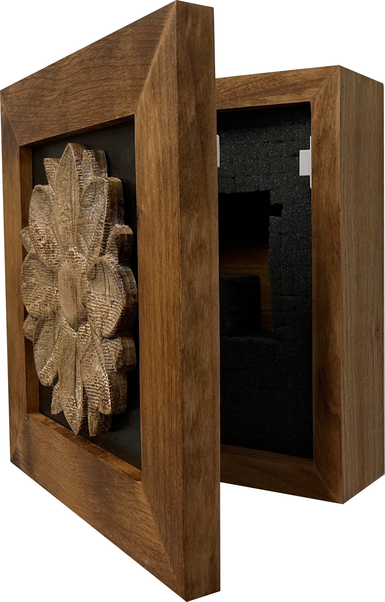 Hidden Gun Cabinet Wall Decor Distressed Flower (Black)-Bluelinescg Safety and Security Products and Services