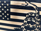 Dont Tread On Me Secure Decorative Wall-Mounted Gun Cabinet (Stripes)-Bluelinescg Safety and Security Products and Services