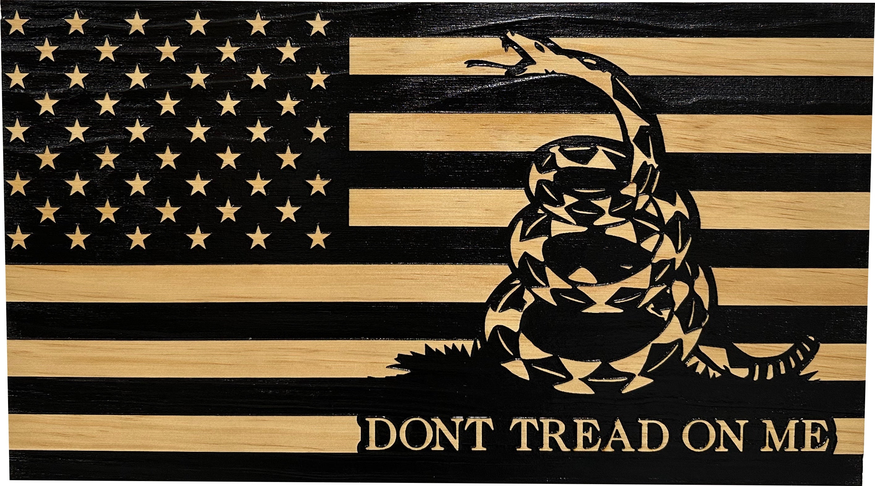 Dont Tread On Me Secure Decorative Wall-Mounted Gun Cabinet (Stripes)-Bluelinescg Safety and Security Products and Services